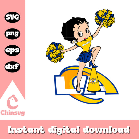 Los angeles rams nfl betty boop dancing svg, los angeles rams football svg