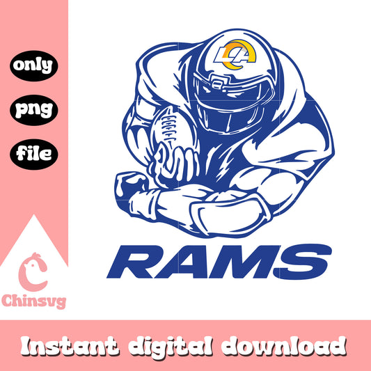 Los angeles rams nfl football sticker svg, los angeles rams team svg