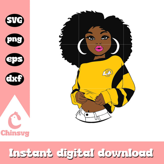 Los angeles rams nfl girl design svg, los angeles rams logos svg