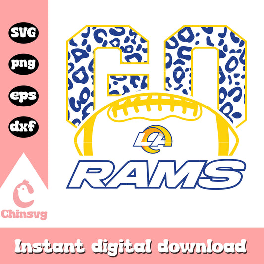 Los angeles rams nfl go rams logo design svg, los angeles rams team svg