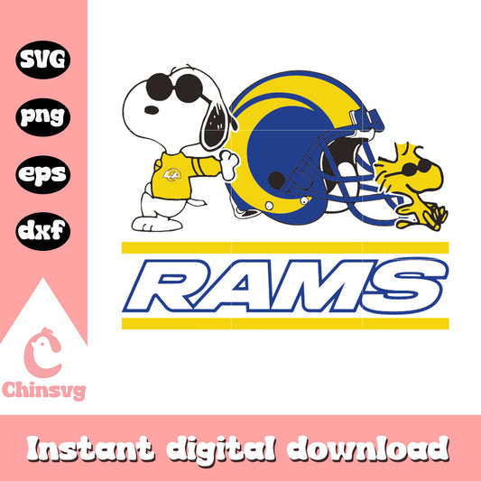 Los angeles rams nfl snoopy helmet svg, los angeles rams helmet svg