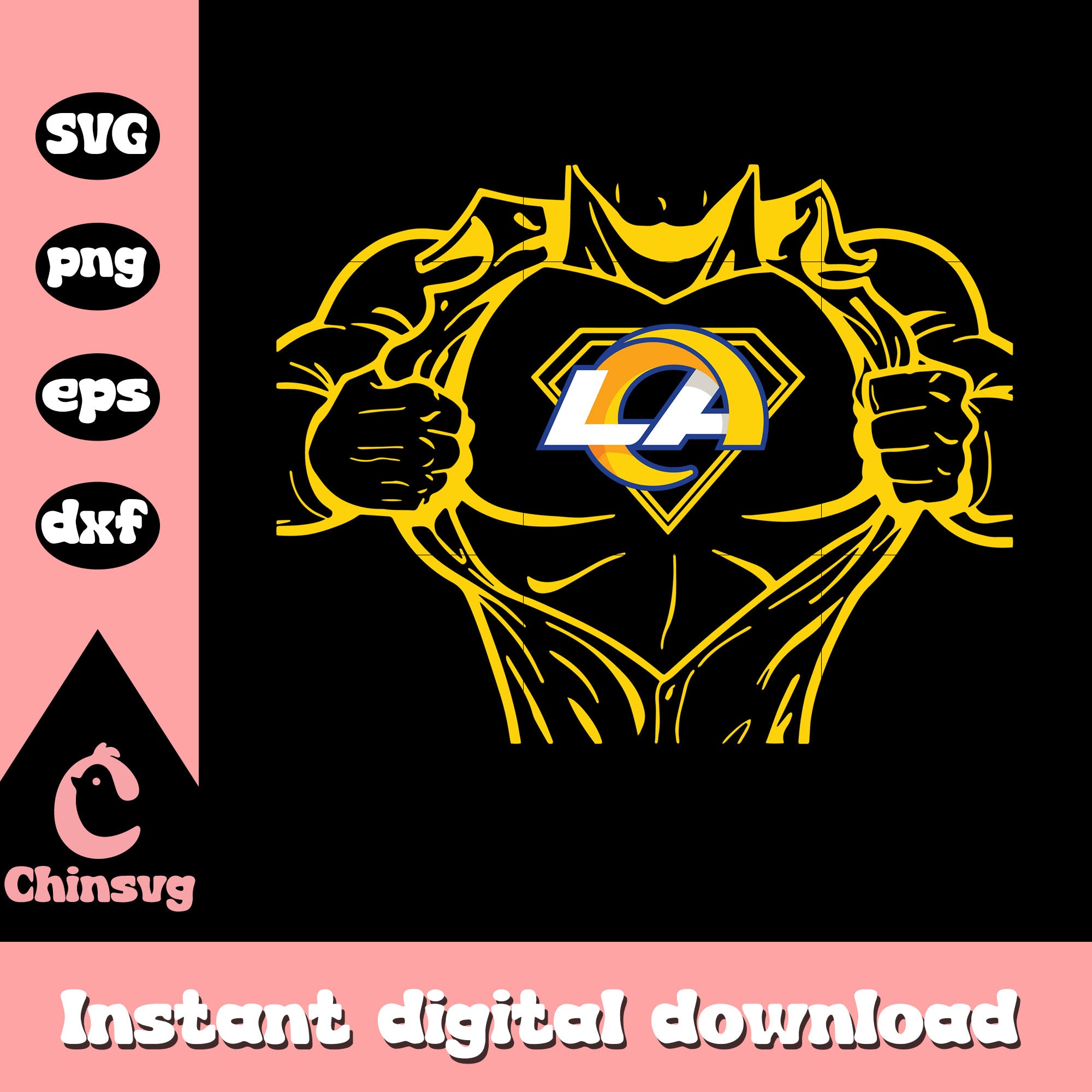 Los angeles rams nfl team in my heart svg, la rams logos svg – Chinsvg