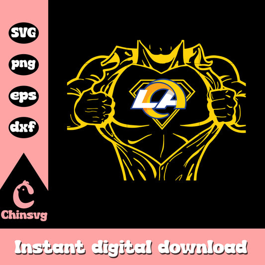 Los angeles rams nfl team in my heart svg, la rams logos svg