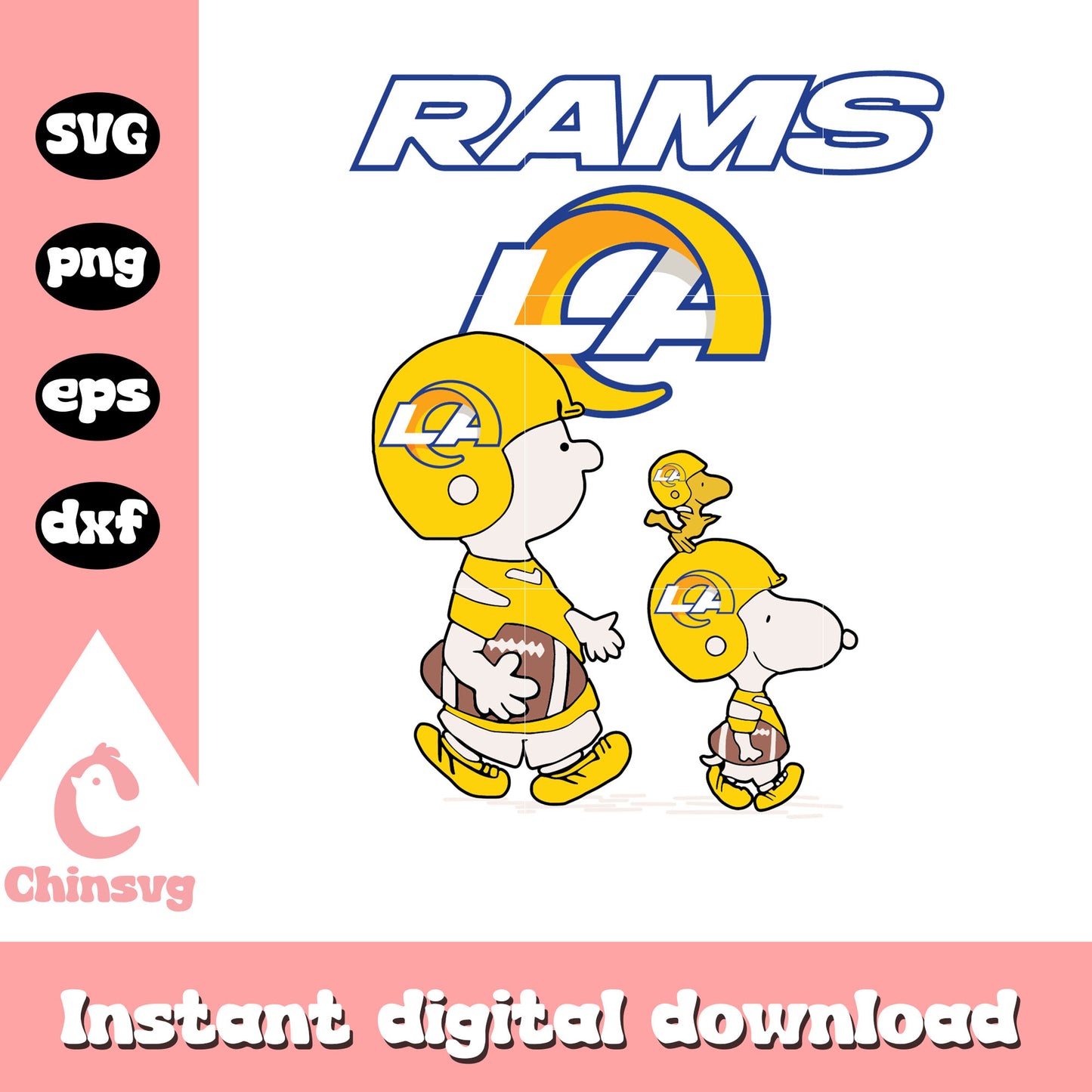 Los angeles rams snoopy the peanuts svg, la rams helmet logo svg
