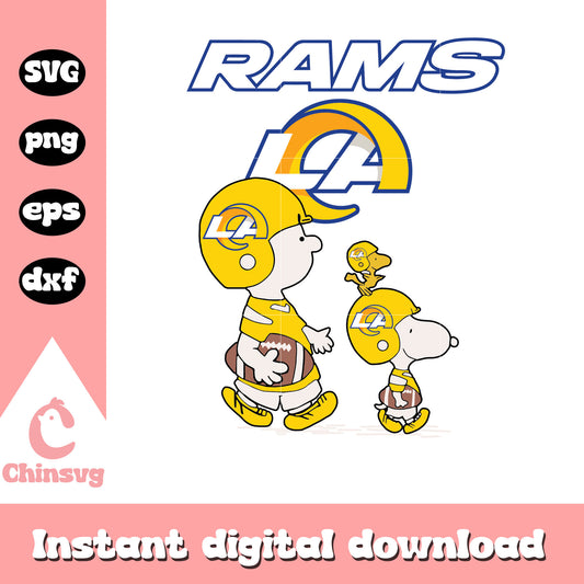 Los angeles rams snoopy the peanuts svg, la rams helmet logo svg