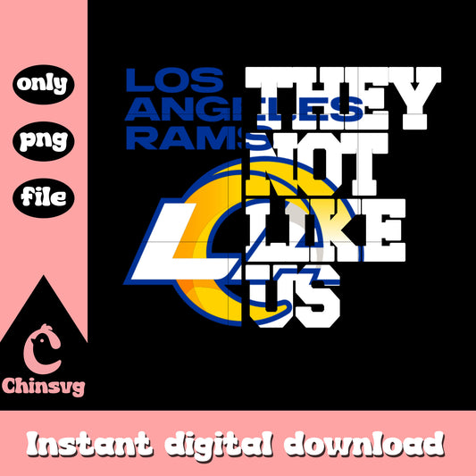 Los angeles rams they not like us png, football teams png