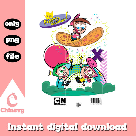 Los padrinos mágicos catoon clipart png, fairly odd parents movie png