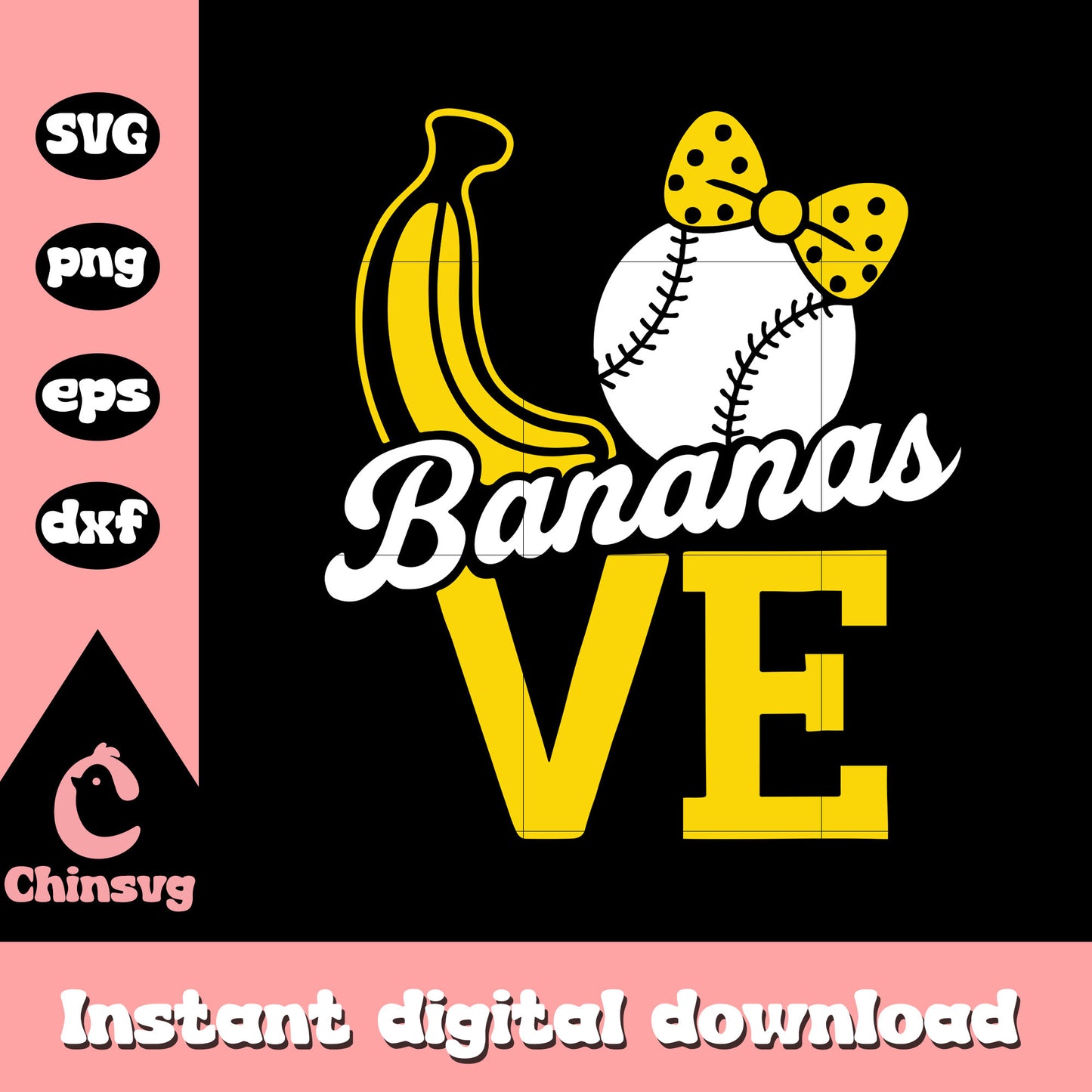 Love banana design fruit lover svg, baseball svg, trending svg