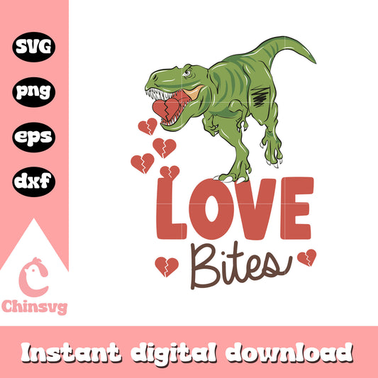 Love bites valentine dinosaur svg, dinosaur svg, valentine svg