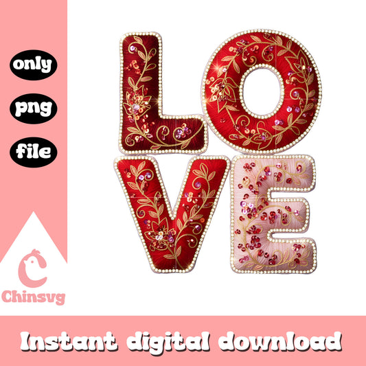 Love custom flower crochet png, happy valentine my love​​ png