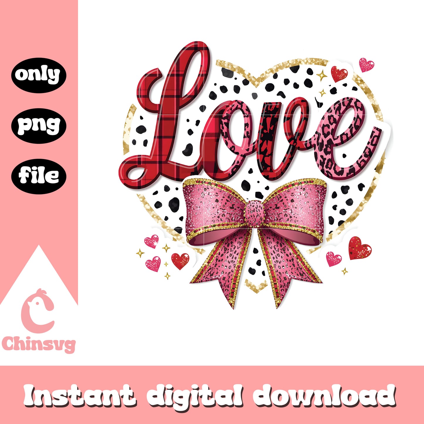 Love design bow valentine png, valentines day bow png