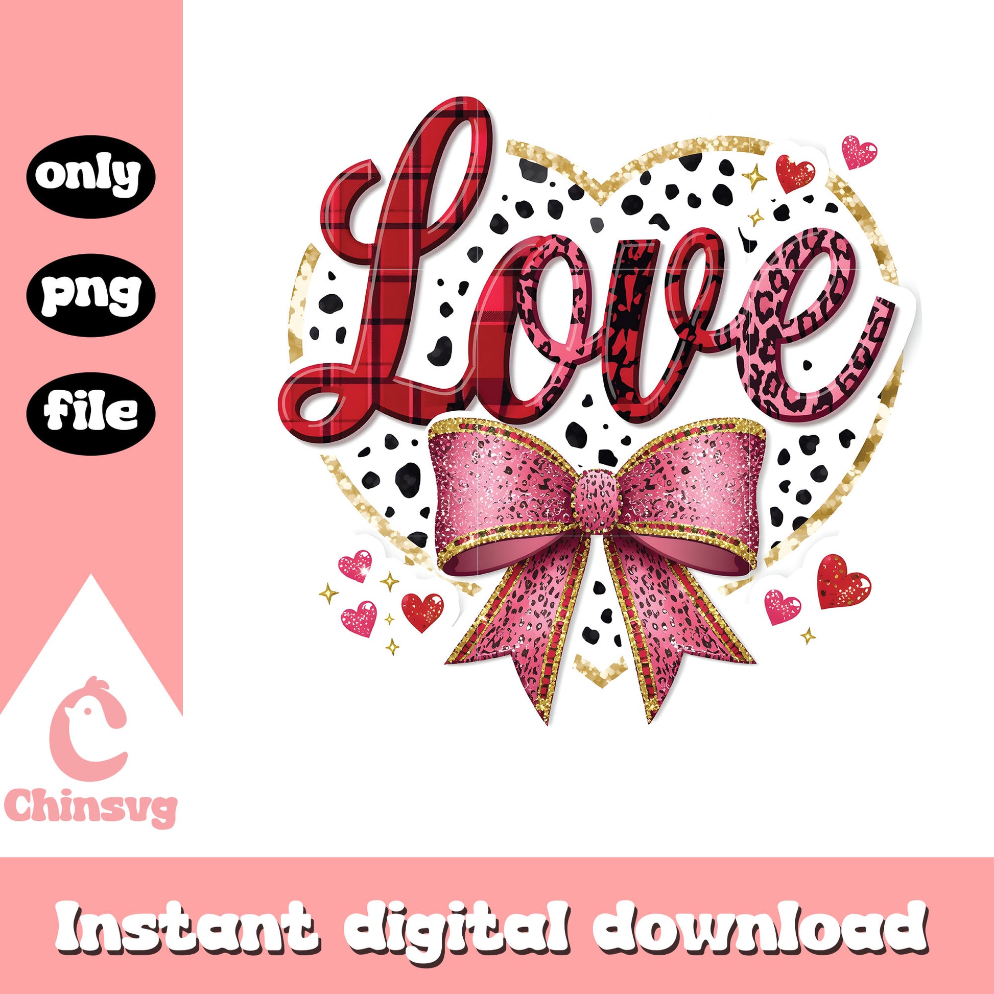 Love design bow valentine png, valentines day bow png