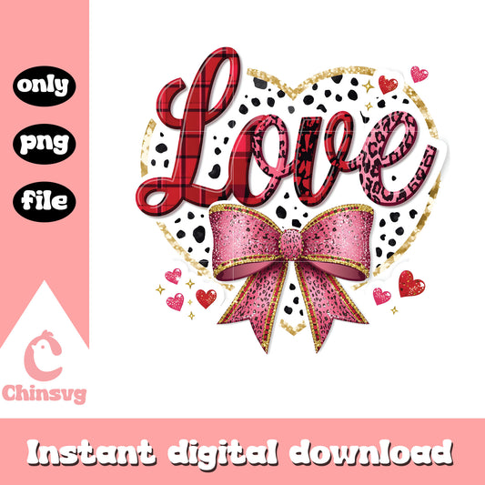 Love design bow valentine png, valentines day bow png