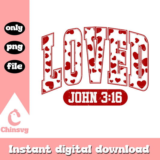 Loved heart shape john 3 16 jesus valentine png, jesus valentine png