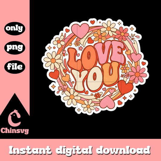 Love flower design valentine png, valentines day flower​​​​ png