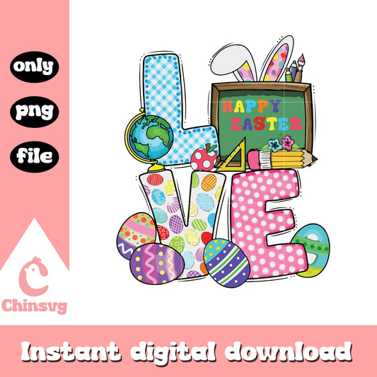 Love happy easter design png, happy easter quotes​ png, easter png