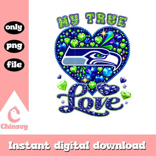 Love heart seattle seahawks png, nfl seattle seahawks png
