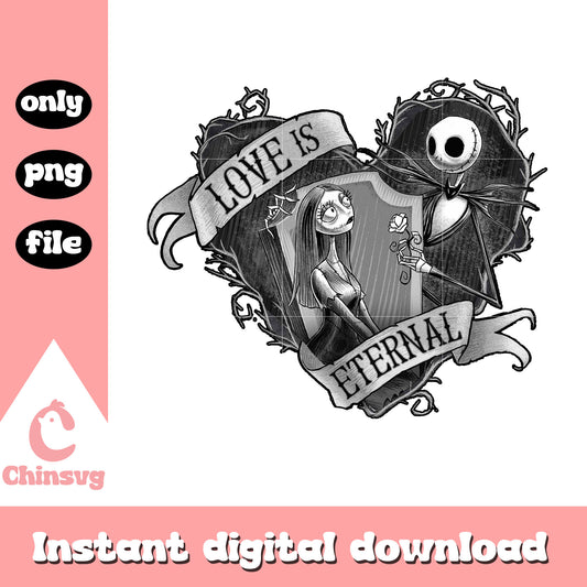 Love is eternal sally and jack png, jack skellington png