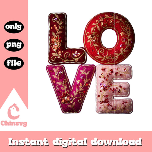 Love pattern digital crochet png, happy valentine my love​​ png
