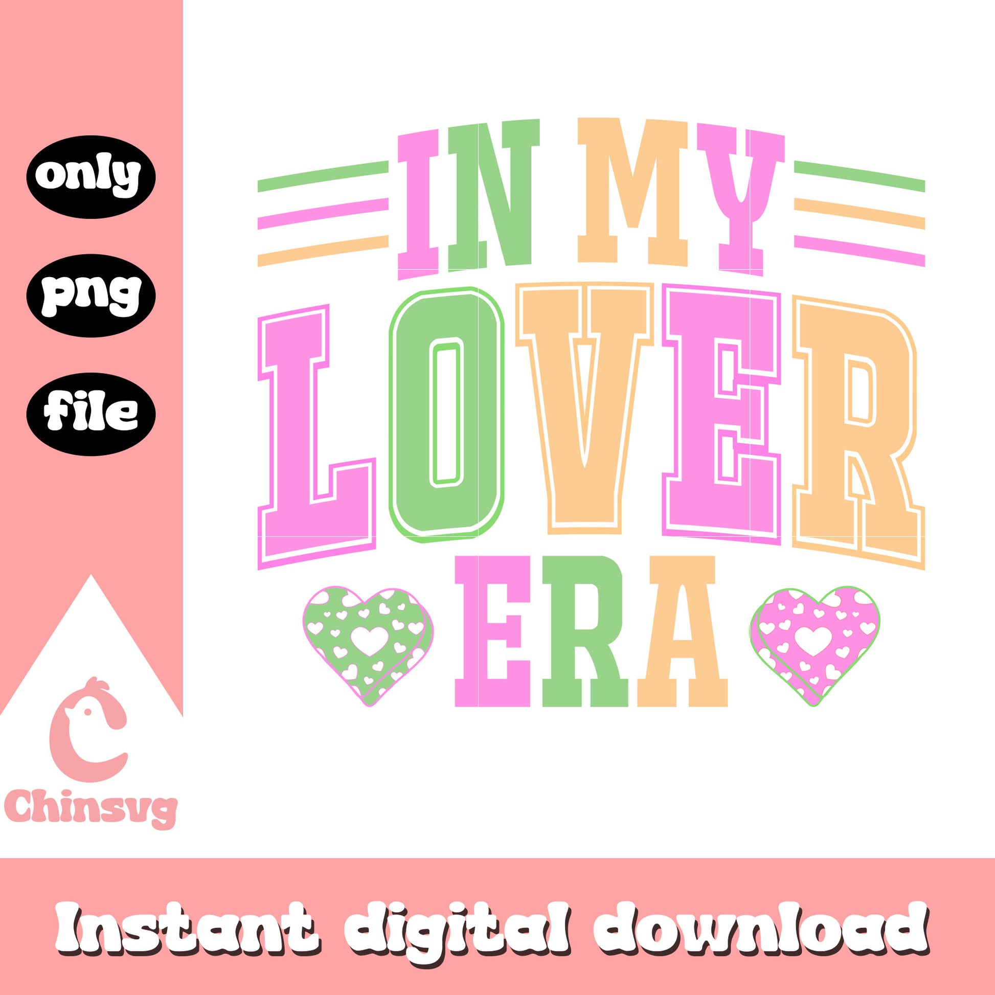 Lover era color valentine png, valentines day love​​ png