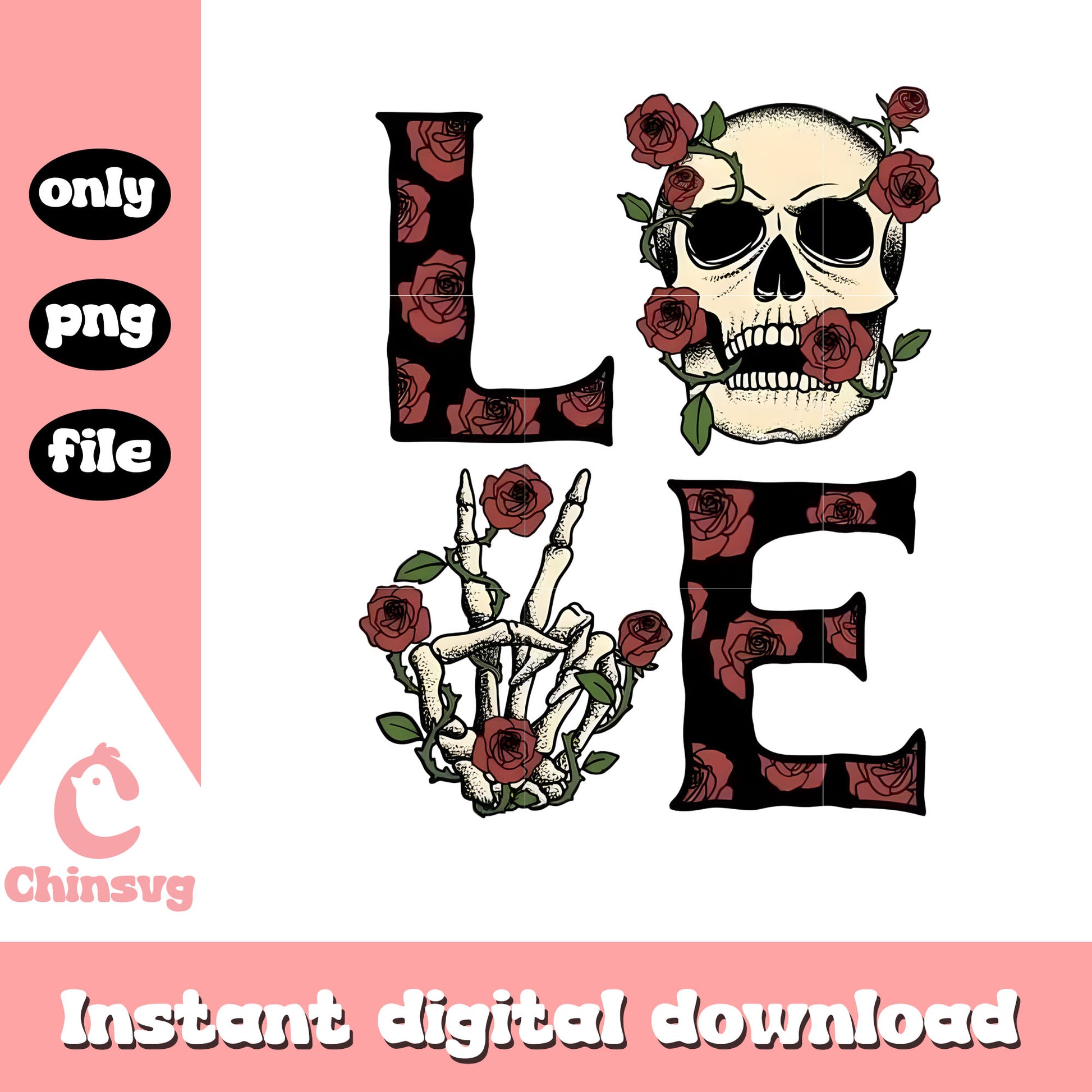 Love skeleton rose valentine png, valentines skeleton​​​ png