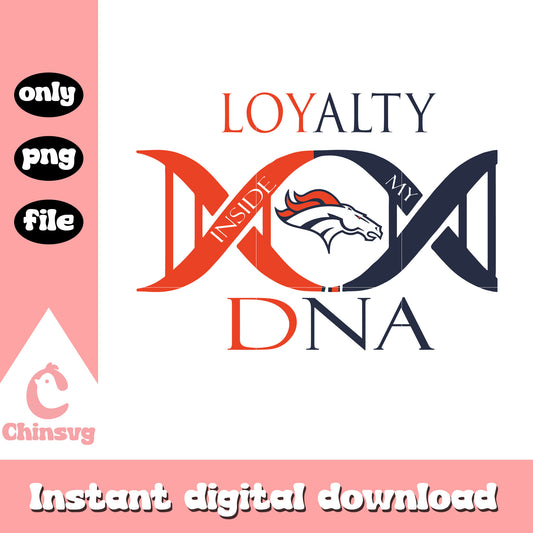 Loyalty in my dna sport logo design svg, denver broncos svg