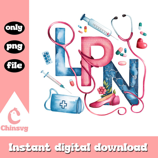 Lpn nurse valentine day png, nurse valentine png, nusre png