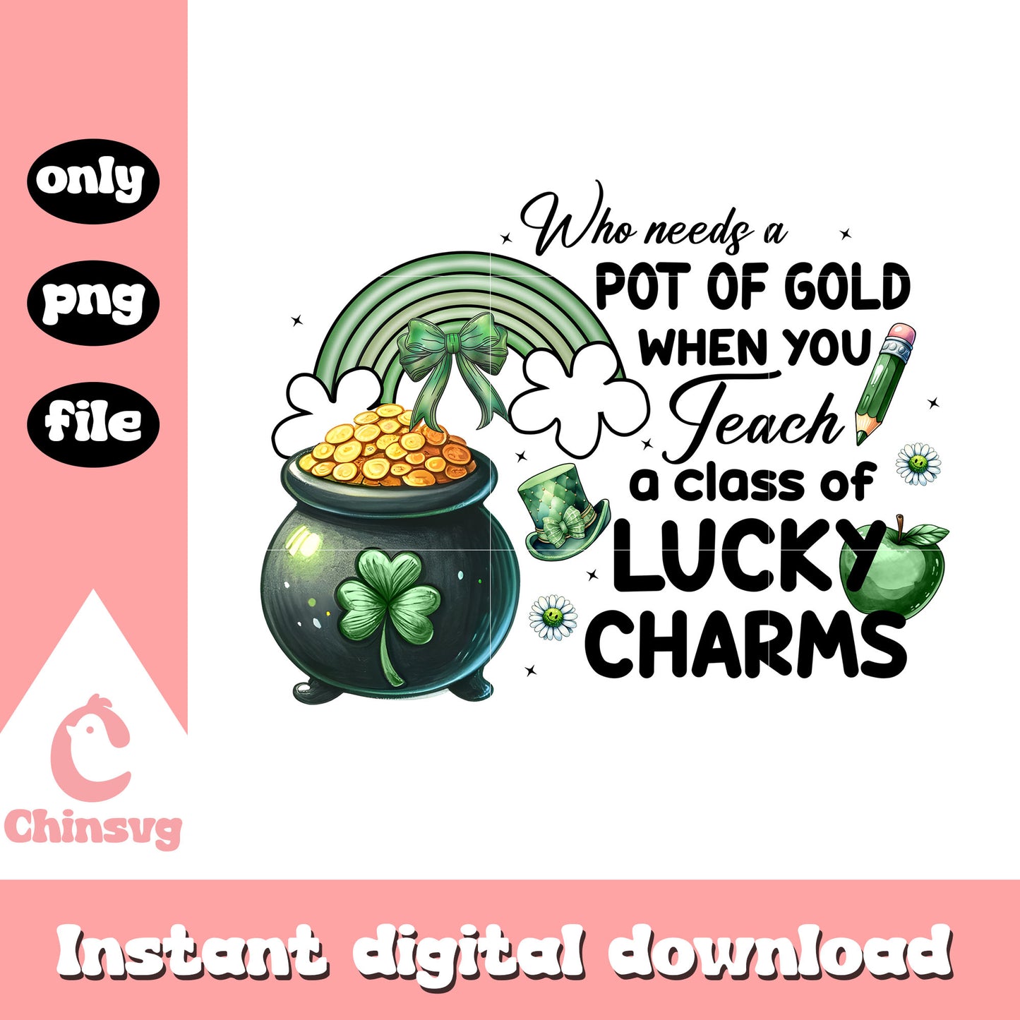 Lucky charm st patrick’s png, st. patrick's day decor​​ png