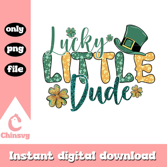 Lucky little dude png, st patrick's day decorations png