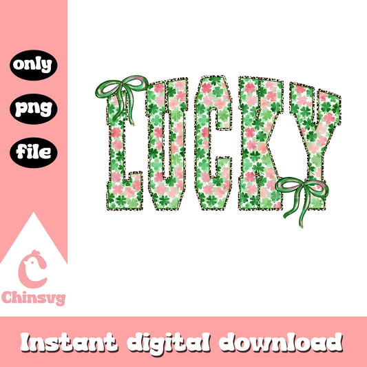 Lucky st partick day design png, clover st patrick day​ png