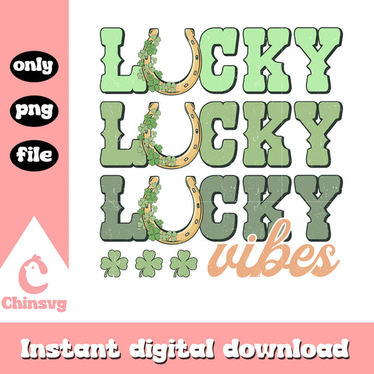 Lucky vibes patrick horseshoe png, st patrick day png