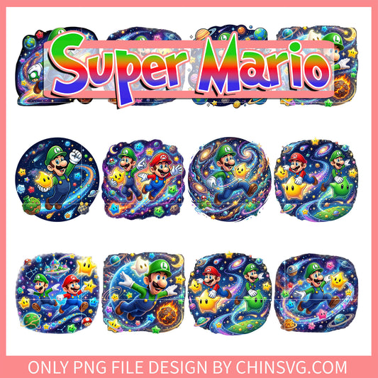 Luigi and mario galaxy bundle png