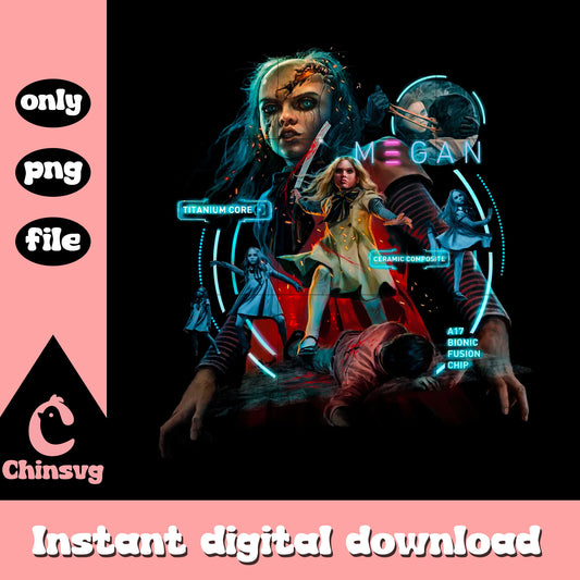 M3gan movie png, fantastic film png, poster film png