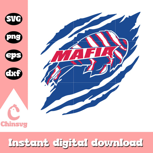 Mafira blue bill buffalo bills design svg, nfl teams svg