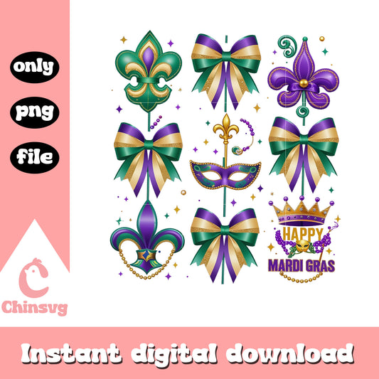Magic bow mardi gras png, mardi gras significance​​​​ png