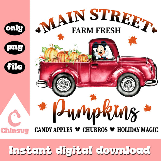 Main street pumpkins mickey disney quote design png, pumpkins png