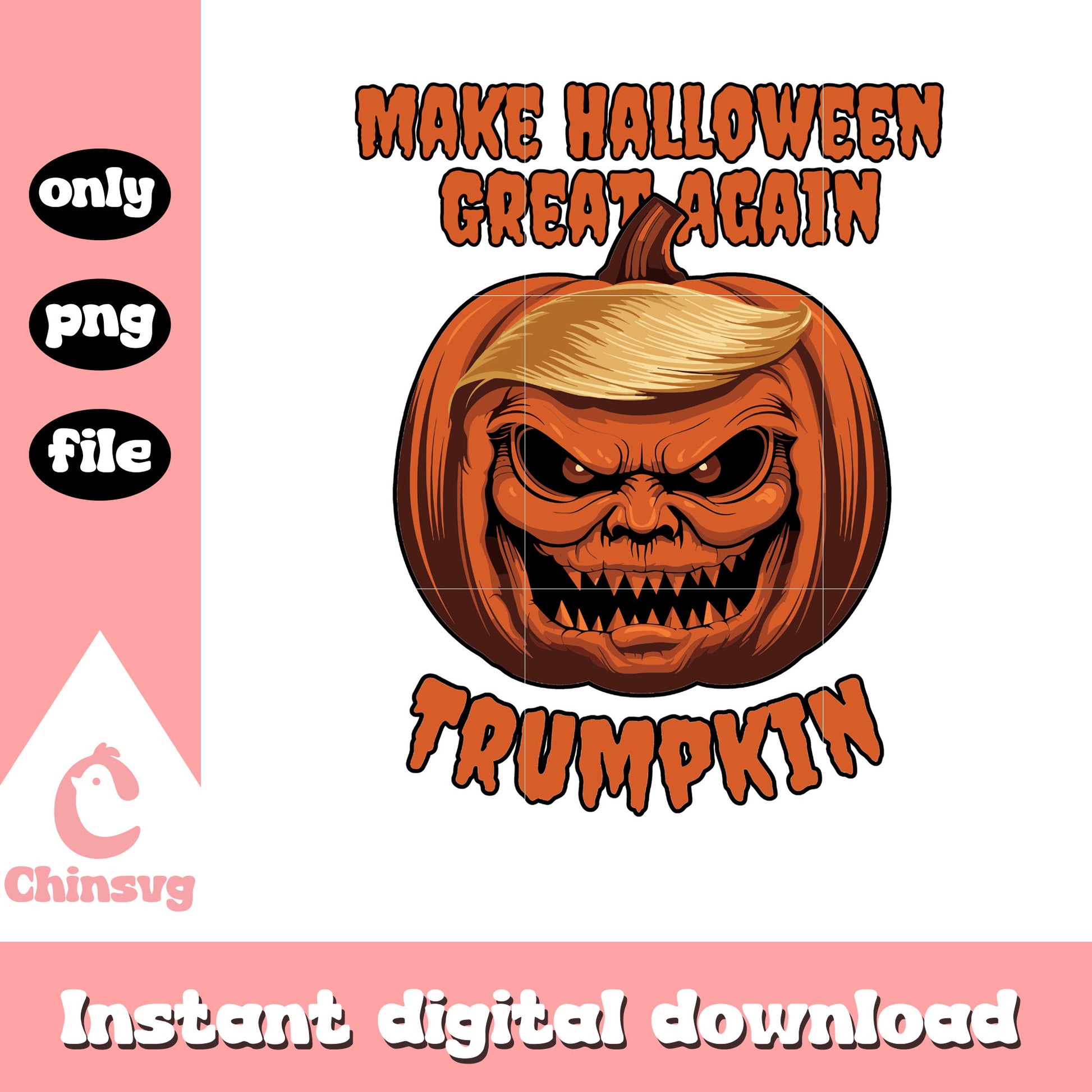 Make halloween great again trumpkin png, trump president png