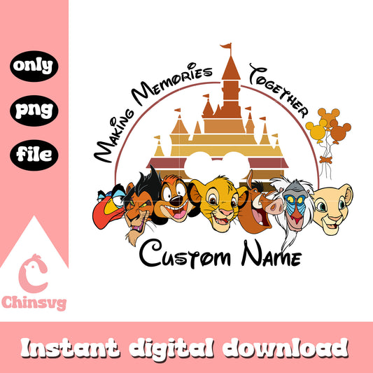 Making memories together disney castle simba png, simba pumbaa png