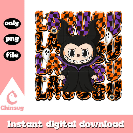 Maleficent labubu doll design png, maleficent disney png