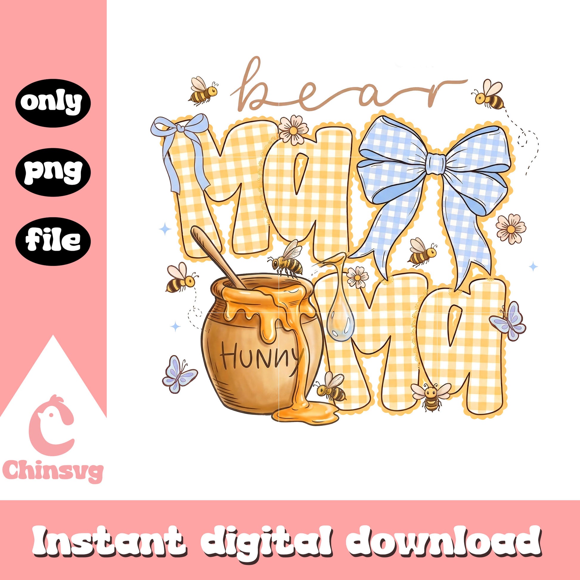 Mama winnie the pooh design png