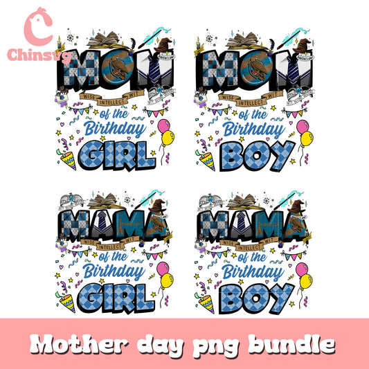 Mama of the birthday boy stytherin bundle png, harry potter​ png