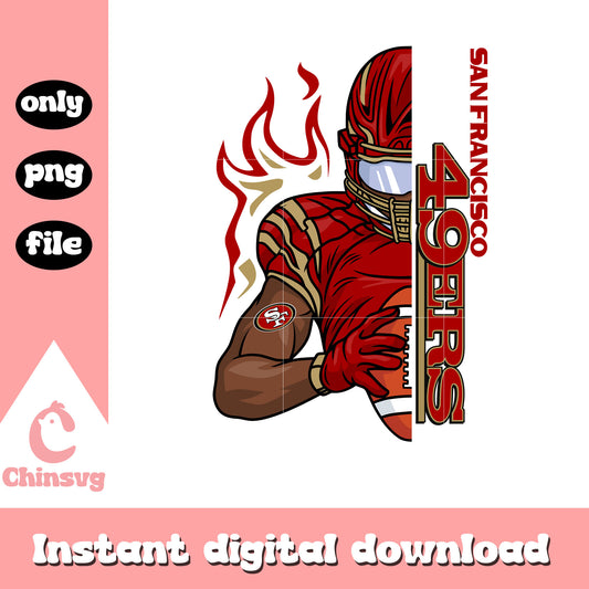 Man custom logo 49ers png, nfl san francisco 49ers​​​ png