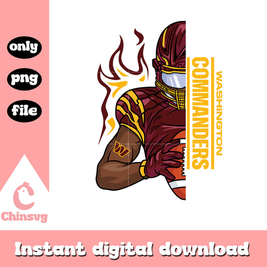 Man custom logo commanders png, nfl commanders​ ​png
