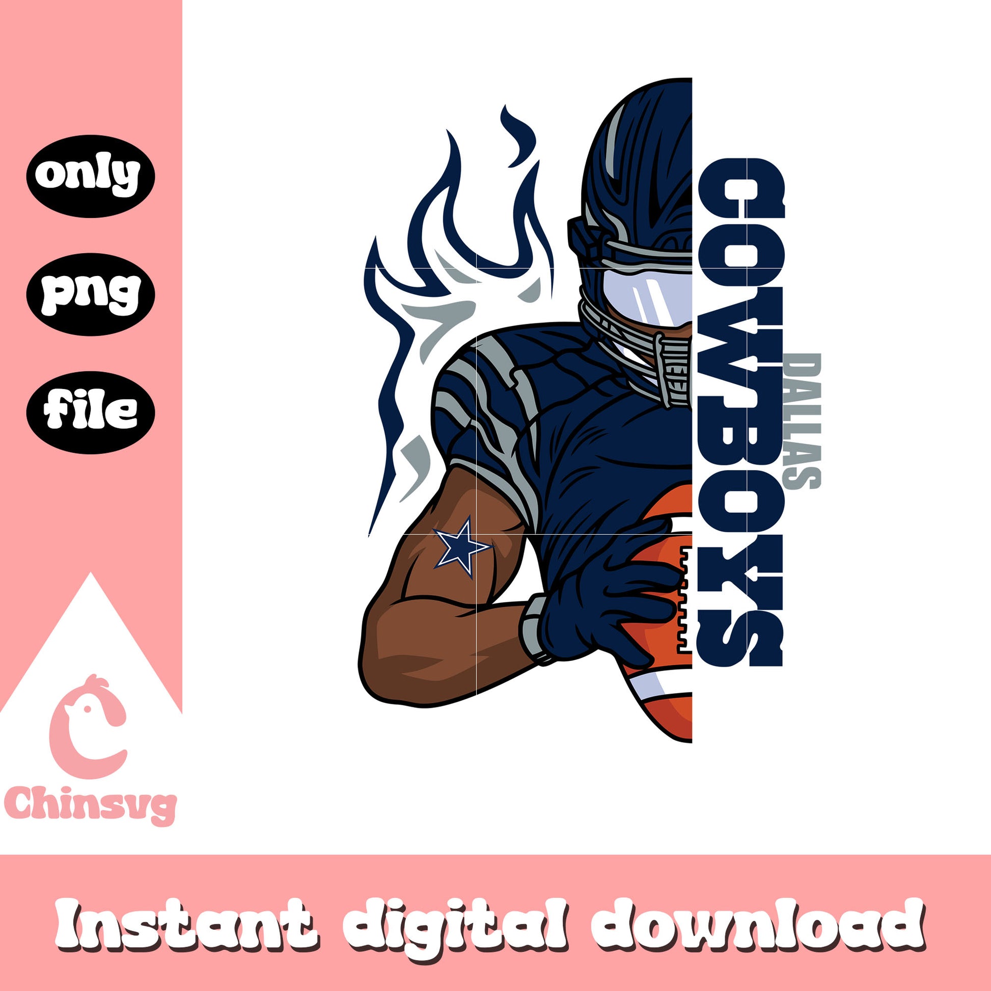Man custom logo cowboys png, nfl dallas cowboys​​​​ ​png