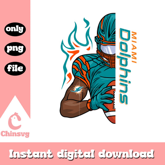Man custom logo dolphins png, nfl miami dolphins​ png
