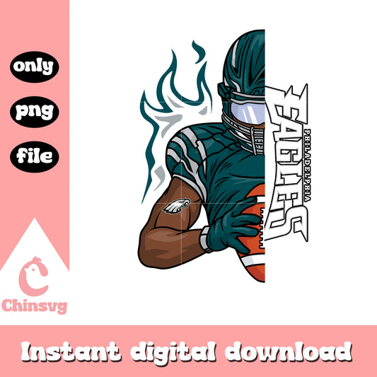 Man custom logo eagles png, nfl philadelphia eagles​​ png