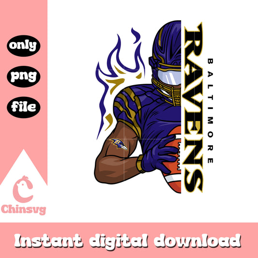 Man custom logo ravens png, nfl baltimore ravens​​​ ​png