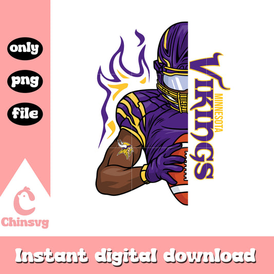 Man custom logo vikings png, nfl minnesota vikings​​ png