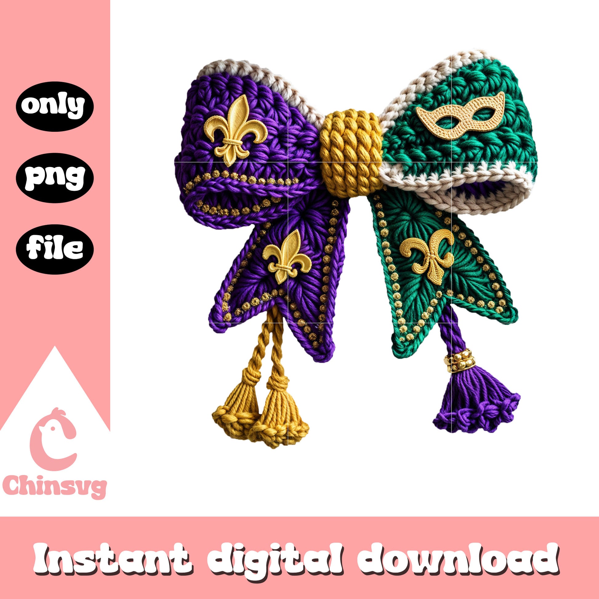 Mardi gras bow design png, mardi gras 2026 new orleans​ png