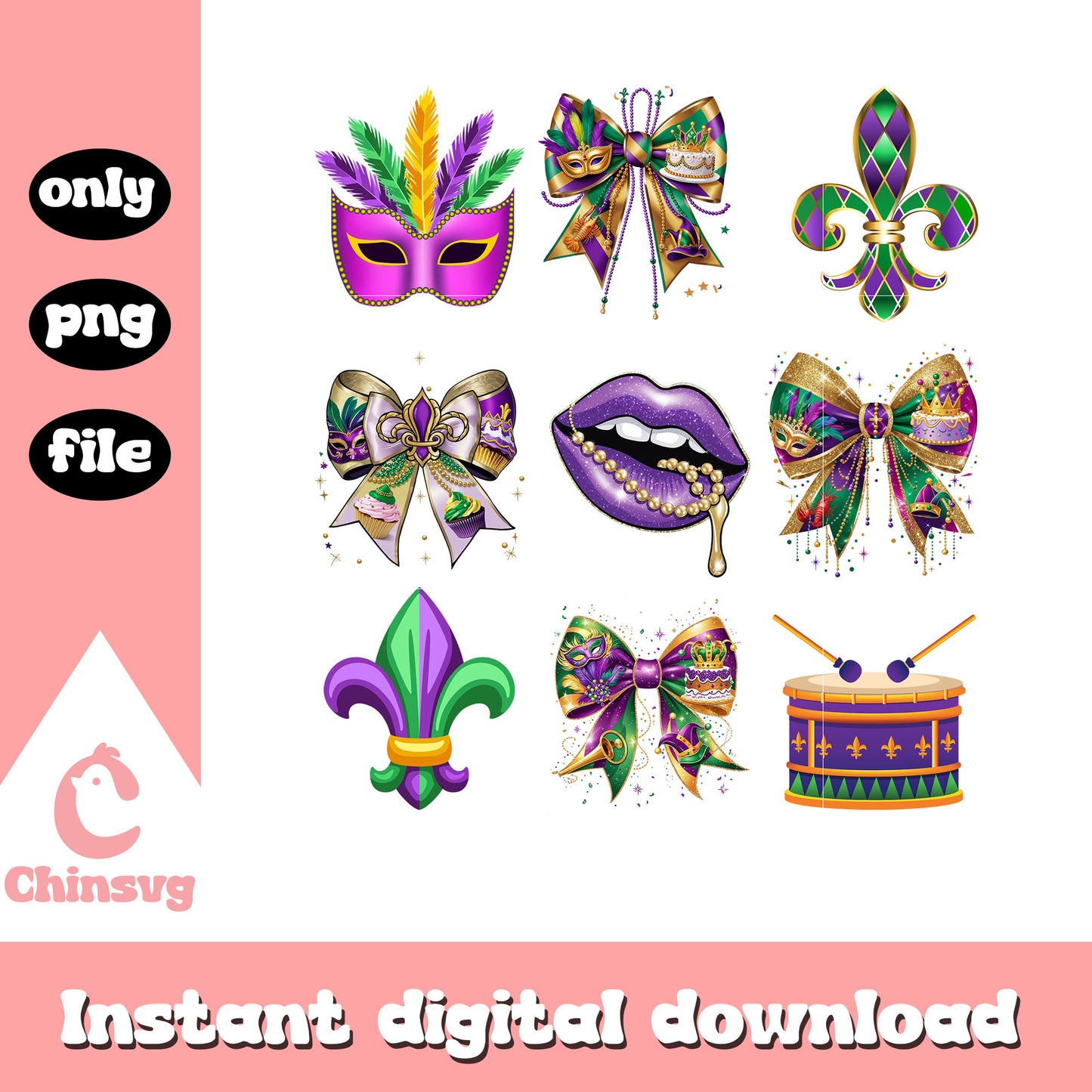 Mardi gras bow lips png, when does mardi gras start​​ png